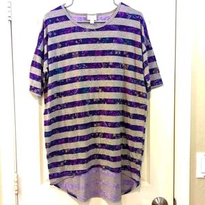 LuLaRoe Irma w/Purple Stripes